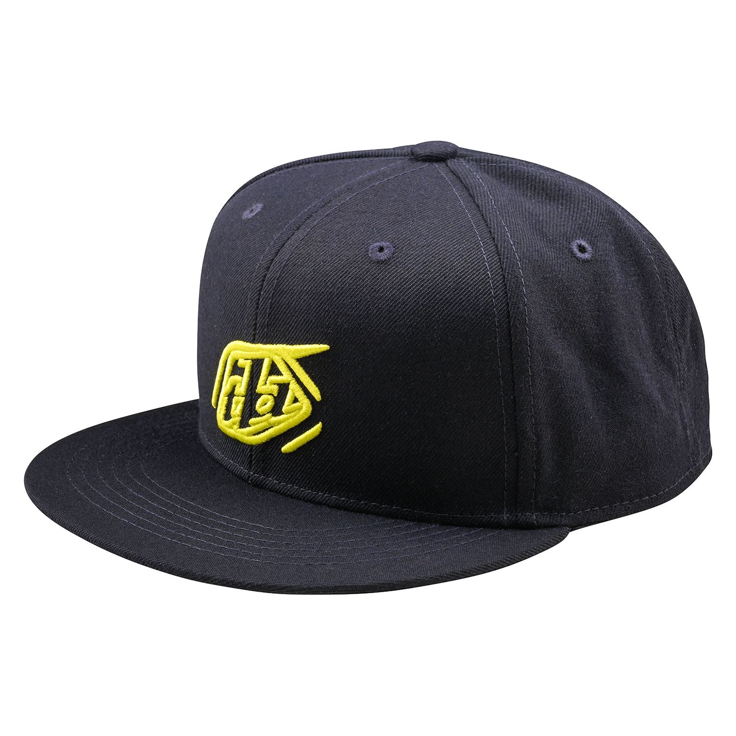 Troy Lee Designs Spring 2025 MX Badge Flat Bill Snapback Cap Navy